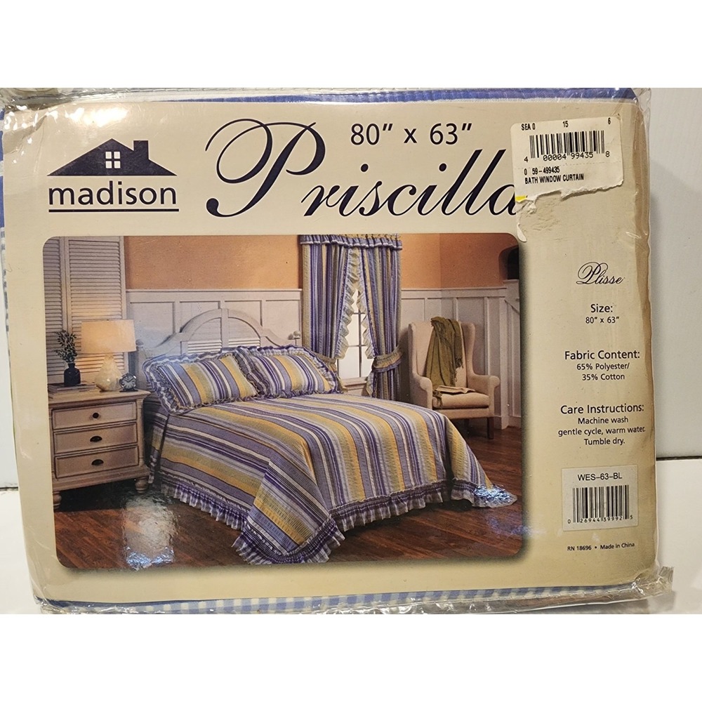 Madison Priscilla 80"  x 63"  bath WINDOW‎ CURTAIN